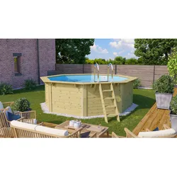 Karibu Pool "Netto 1" SET kdi mit Innenhülle blau, Skimmer