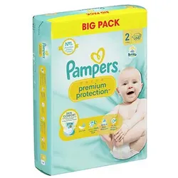 Pampers® Windeln premium protectionTM BIG PACK Größe Gr.2 (4-8 kg) für Neugeborene (0-3 Monate), 68 St.