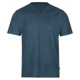 Trigema T-Shirt »TRIGEMA V-Shirt DELUXE Baumwolle«, (1 tlg.), blau