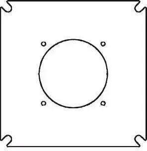 Buderus Brennerplatte 440x440mm Brennerloch 220, Lochkreis 235, M10 63039587