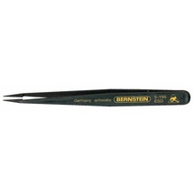 Bernstein BERN 5 195 - Kunststoff-Pinzette, gerade, abgesetzt, extra fein, 120 mm, ESD