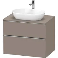 Duravit „D-Neo“ Konsolenwaschtischunterbau mit Möbelgriff Edelstahl gebürstet × Basalt