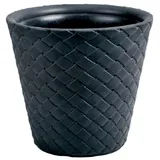 Prosperplast Blumentopf Matuba - anthrazit - Rattan - 26 Liter - 40 cm - Grau