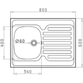 PYRAMIS International 80 x 60 cm 1B 1D edelstahl glatt