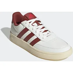 Sneaker ADIDAS SPORTSWEAR "BREAKNET 2.0", Gr. 41, core weiß, preloved ruby, pure ruby, Synthetik, sportlich, Schuhe