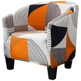 Bedruckter Cabriolet-sesselbezug, Geometrisches Muster, Sofabezug, Relax-club-sessel, Stretch-sesselbezug, Polyester, Fdc