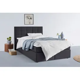 Home Affaire Boxbett HOME AFFAIRE "Ovalo", grau (anthrazit), B:154cm L:210cm, Komplettbetten, Boxspringbett, wahlweise mit Bettkasten, in H2, H3 & H4 erhältilich, Topseller