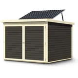 Karibu Fahrradgarage für 4 Räder mit Solarpaket - schwarz