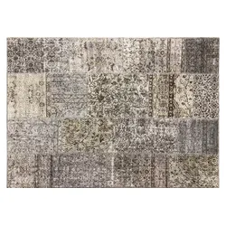 Sallys Traditionelle Patchwork Hali Teppiche - 240 x 170 cm - Grau
