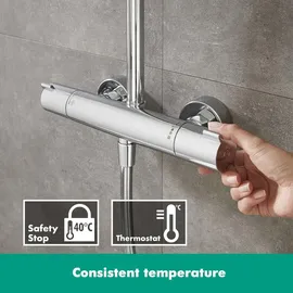 Hansgrohe Crometta S Showerpipe 240 1jet mit Thermostat chrom 27267000