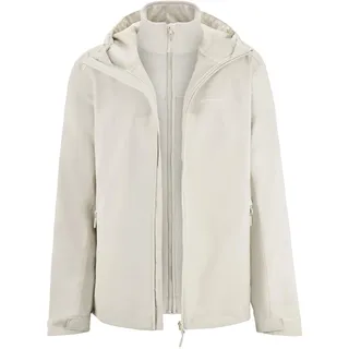 Kapten & Son Everyday 3in1 Jacket Sandstone L | Regenjacke Damen & Herren Beige mit herausnehmbarer Fleecejacke | Outdoor Jacke mit 10.000 mm Wassersäule, aktungsaktiv, winddicht - L