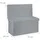 Relaxdays Sitzhocker mit Lehne Leinen 73 x 76 x 38 cm Grau