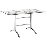 BEST Freizeitmöbel Firenze Klapptisch 130 x 80 x 73 cm hellgrau/silber