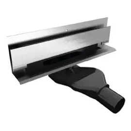 Mert Radiatoren Edelstahl Duschrinne Wandmontage Wandablauf Bodenablauf Duschablauf 386 mm Länge