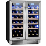 Klarstein Einbau-Weinkühlschrank, 2 Zonen 126l 42 Fl Glas Edelstahl