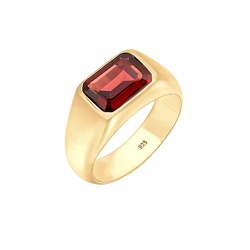 Elli PREMIUM Siegelring Edelstein Trend Statement 925 Silber Ringe   Damen 