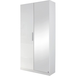Garderobenschrank RAUCH „Minosa“ Schränke weiß (weiß hochglanz) Garderobenschränke mit Spiegel, Breite 91 cm