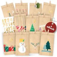 Amari befüllbarer Adventskalender AMARI® Adventskalender Tüten zum Befüllen mit Klammern