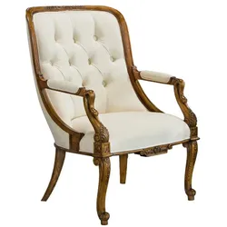 Casa Padrino Luxus Barock Sessel Creme / Braun - Prunkvoller Wohnzimmer Sessel - Barockstil Wohnzimmer Möbel - Luxus Möbel im Barockstil - Barock Einrichtung - Wohnzimmer Einrichtung