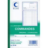 Elve französisches Formularbuch \"Commandes\", 210 x 148 mm"