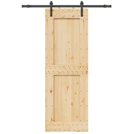 vidaXL Narvik rechts 85 x 210 cm Braun/Schwarz