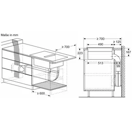 Siemens ED877HQ26E - iQ500, Kochfeld mit Dunstabzug (Induktion), 80 cm, mit Rahmen, aufliegend