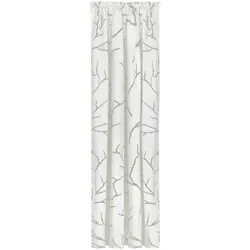 Gerster Collection Fertiggardine Feel Nature 140 x 245 cm Baumwolle Grau Hellgrau