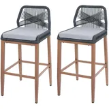 Proregal Rope-Barhocker 101 x 45 x 50 cm Anthrazit