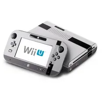Skins4u Aufkleber Konsolen Skins für Nintendo Wii U inklusive Wii U Tablet Controller Aufkleber Wrapping Schutzfolie WiiU Set Retro-SNES-Grey