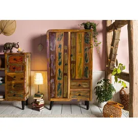 Massivmoebel24 Highboard 90 x 160 x 40 cm Mehrfarbig