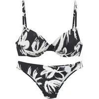 French Connection Bügel-Bikini Damen Schwarz/Creme 38 Cup B