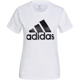 adidas Damen Essentials Logo Langarm T-Shirt, White/Black, XXL
