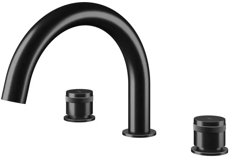 MGS MILANO Ergon ER512 Dreiloch-Wannenrandarmatur - Edelstahl schwarz