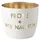 Giftcompany Gift Company [SA2026/08] Madras, Windlicht, M, Motiv: Frohe Weihnachten, weiß/Gold H8,5, D10cm