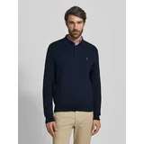 Strickpullover mit Polokragen, Marine, XXL