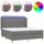 vidaXL Boxspringbett 180 x 200 cm Dunkelgrau