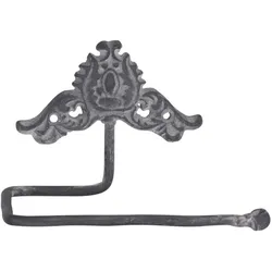 Chic Antique Toilettenpapierhalter mit Dekor, Antik grau
