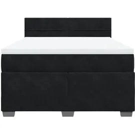 vidaXL Boxspringbett 140 x 200 cm Schwarz