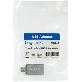 Logilink USB-C auf USB-A Adapter Silber