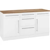 kochstation Unterschrank KS-Samos 150 x 60 x 85 cm Weiß