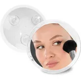 Fantasia Beauty® Kosmetikspiegel mit 5-facher Vergrößerung – Sicherer Halt durch 3 Saugnäpfe – Perfekt zum Schminken & Rasieren – Ø 23 cm – Vergrößerungsspiegel ohne Bohren für Bad, Dusche & Reisen