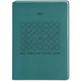 Grafik-Werkstatt Terminplaner Lederlook 2027 Petrol