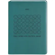 Grafik-Werkstatt Terminplaner Lederlook 2027 Petrol
