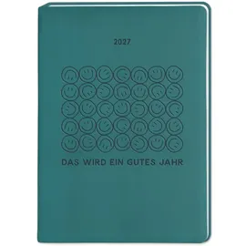 Grafik-Werkstatt Terminplaner Lederlook 2027 Petrol