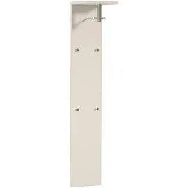 MODERANO Garderobenpaneel Gardasee, Chrom, Metall, Holzwerkstoff, 33x167x31 cm, Aufhängemöglichkeit, Garderobe, Garderobenpaneele, Garderobenpaneele