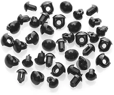 Kunststoff-Augen, Größe: 3 + 4 mm, 40er-Pack