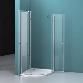 mai & mai Viertelkreis-Dusche mit Drehtür 100 x 190 cm Transparent Sicherheitsglas R02K