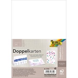 Folia Briefkarte A6 hoch doppelt 25 Stück, weiß