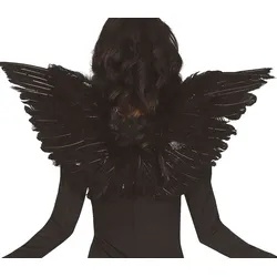 Feder Flügel 62cm schwarz - OS