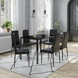 Vicco Esszimmerstuhl Grand Kunststoff schwarz 6er Set